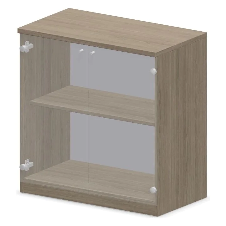 Glasflügeltürenschrank D2 E10 - 2 OH - NST-E10-ES-CABINET-G-D2-2OH