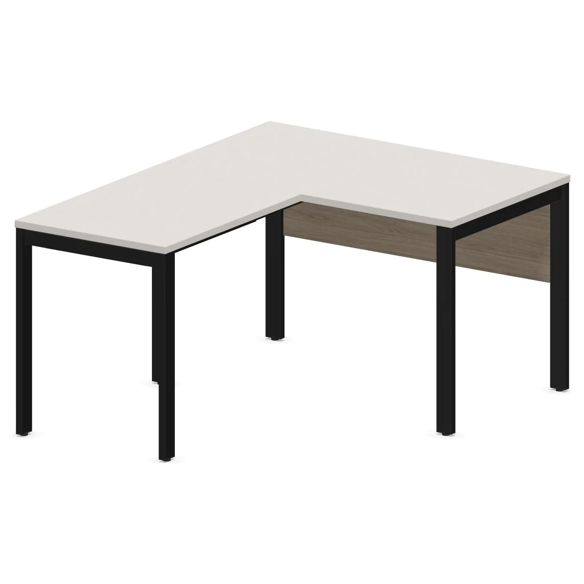 Eckschreibtisch SQart I-LEG mit Beinraumblende - NST-SQART-DESK-I-LEG-PNM-EXT