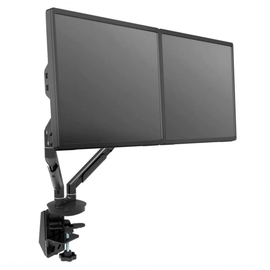 Monitorarm doppelt mit Gasdruckdämpfer - Schwarz - PJP-4405-9005