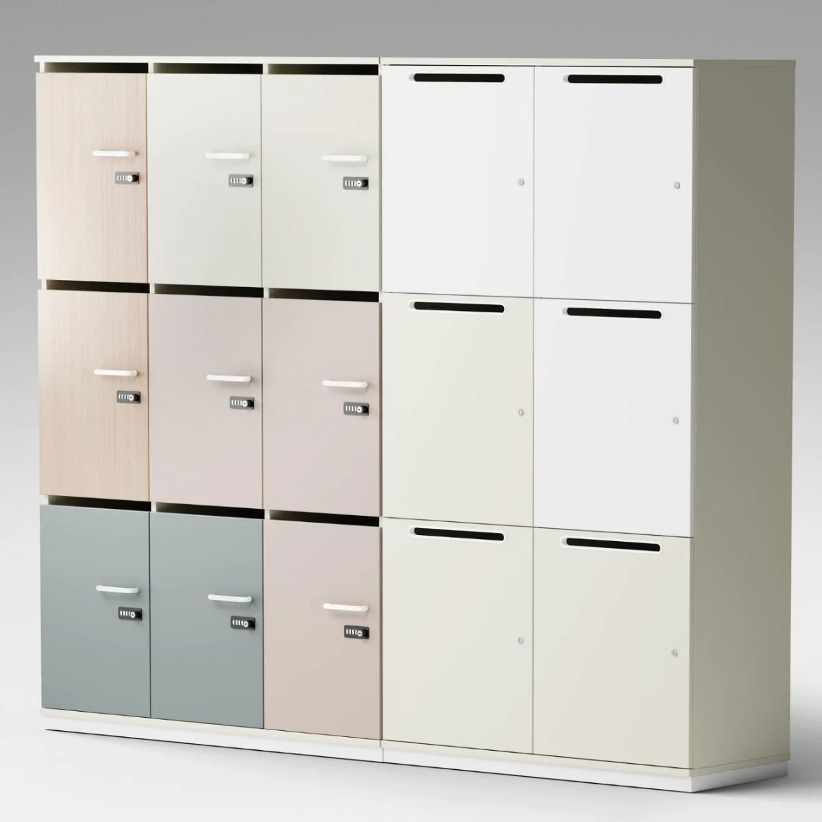 Garderobenschrank Puzlo Metallsockel 4 OH von Nowy Styl - Produktbild 1 von 8
