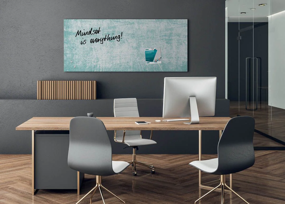 Glas-Magnettafel Artverum - Turquoise Wall matt von Sigel - Produktbild 2 von 7