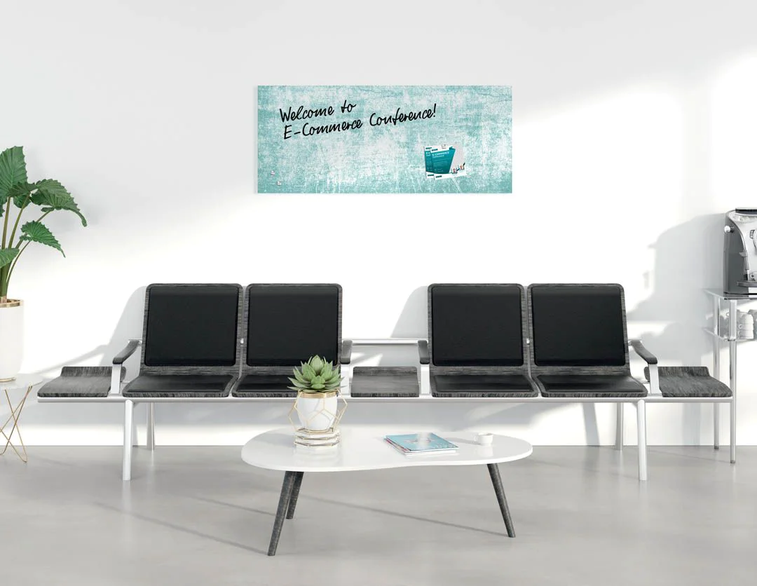 Glas-Magnettafel Artverum - Turquoise Wall matt von Sigel - Produktbild 3 von 7