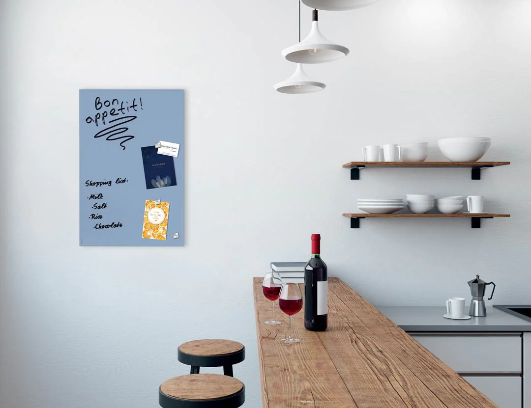 Glas-Magnettafel Artverum - Pastellblau matt von Sigel - Produktbild 3 von 8