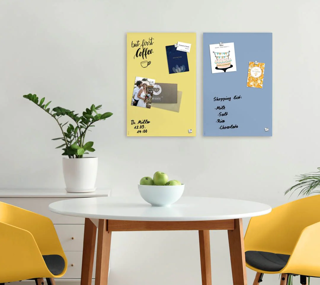 Glas-Magnettafel Artverum - Pastellblau matt von Sigel - Produktbild 5 von 8