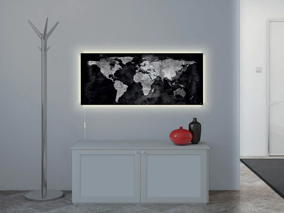 Glas-Magnettafel Artverum LED light - World-Map von Sigel - Produktbild 2 von 11