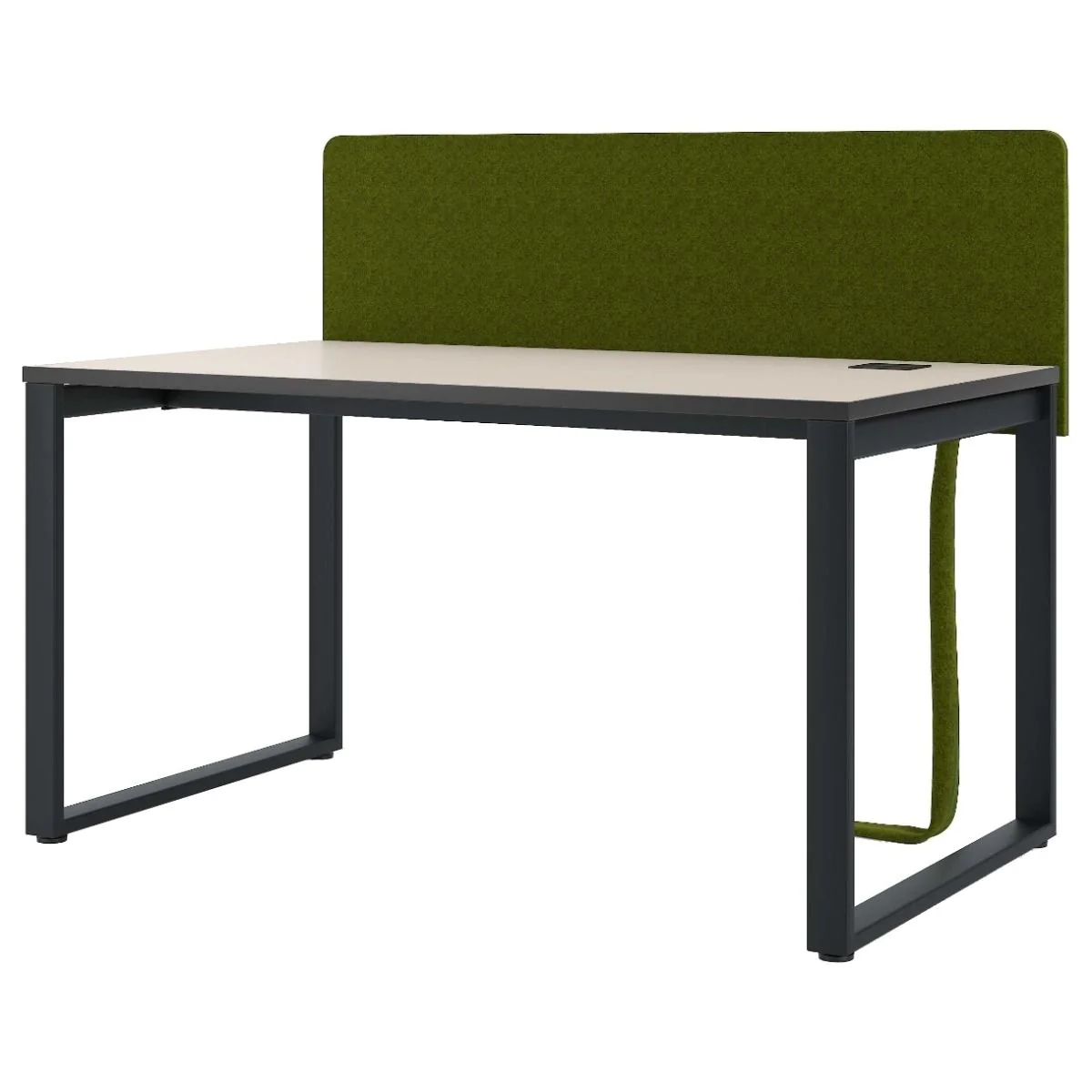 Schreibtisch SQart O-LEG mit Sichtschutz - NST-SQART-DESK-O-LEG-PNU