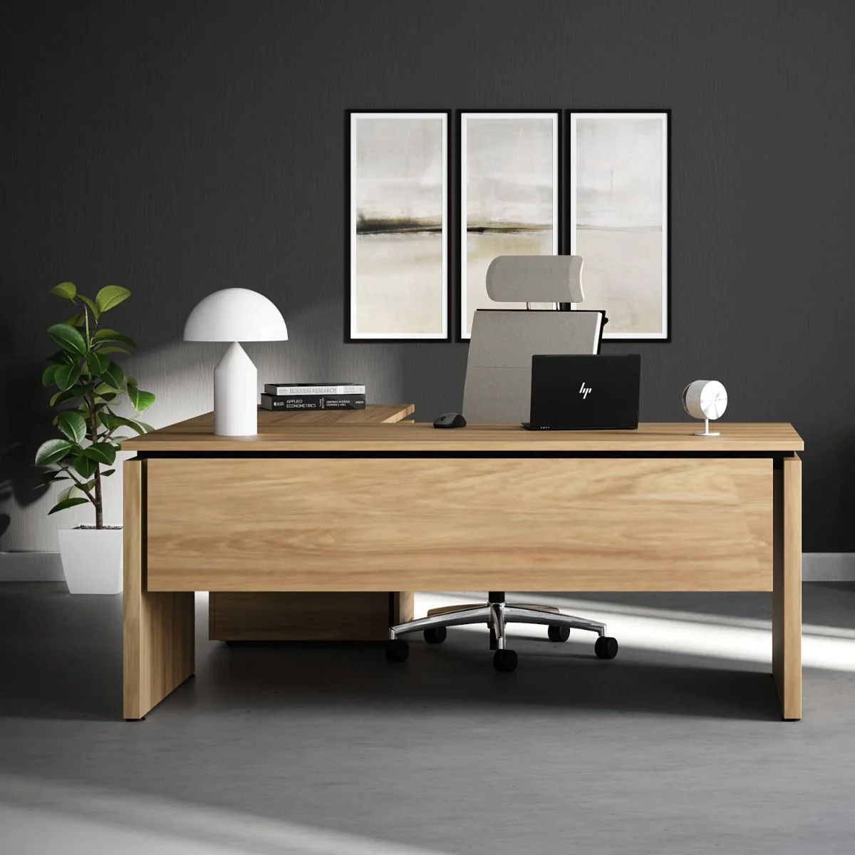 Schreibtisch SQart SLAB-LEG mit Beinraumblende von Nowy Styl - Produktbild 2 von 3