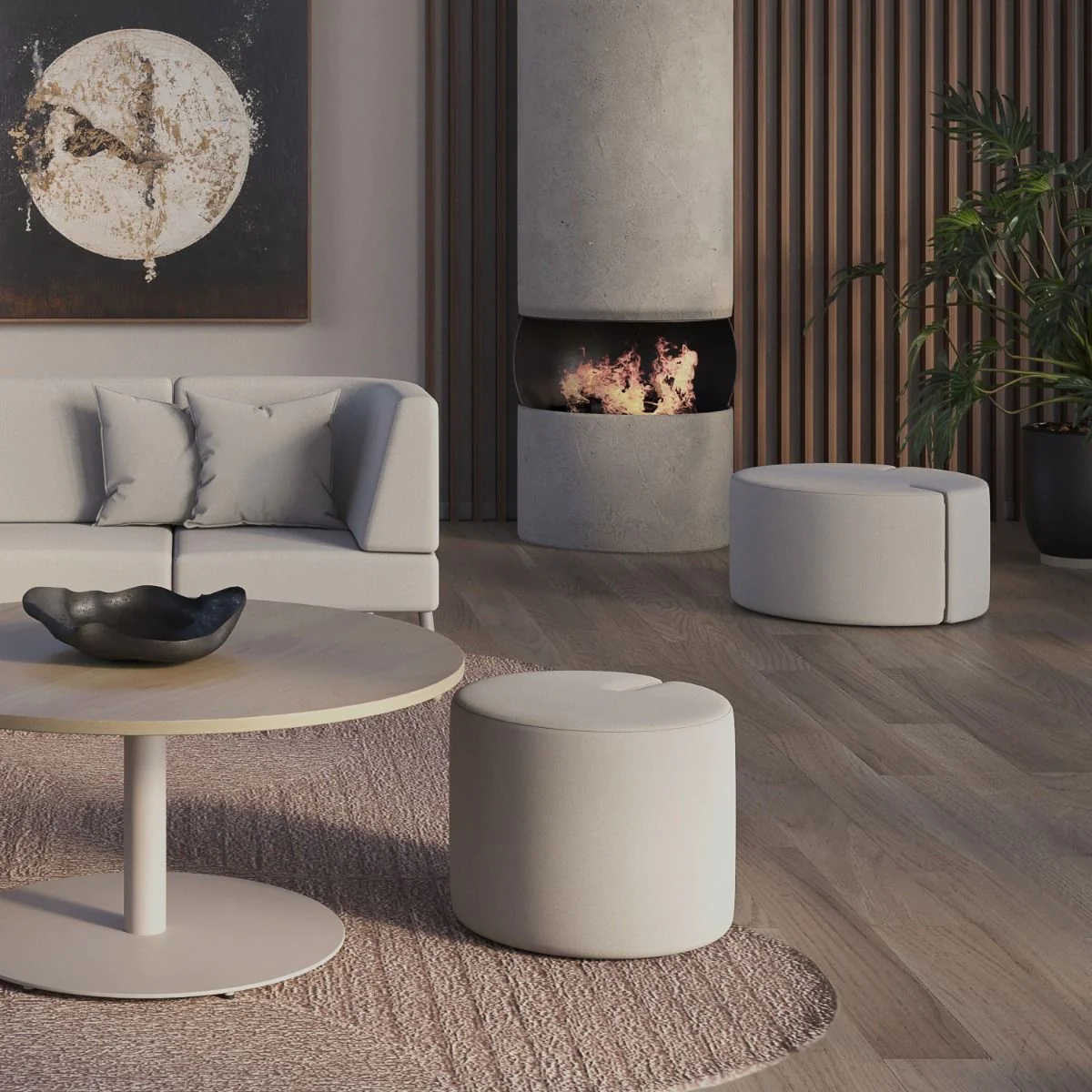 Hocker Tri.ply Pouff L T von Nowy Styl - Produktbild 7 von 9