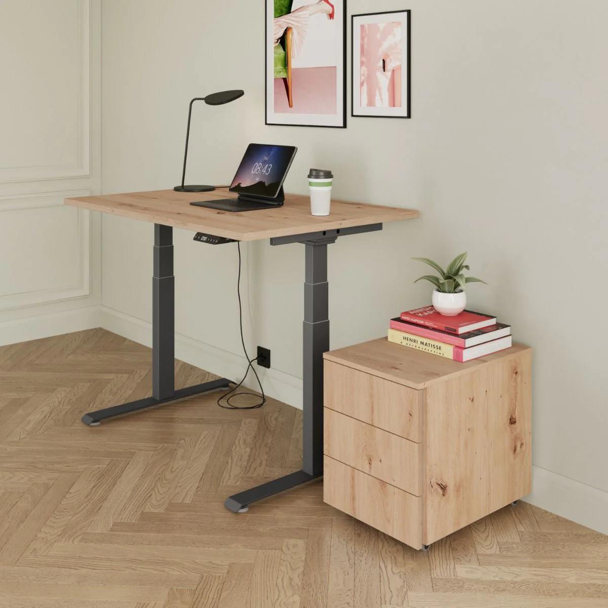 Höhenverstellbarer Schreibtisch LXK von Hammerbacher - Produktbild 5 von 10