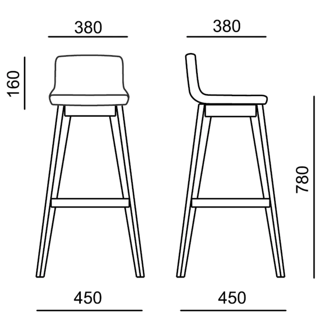 Barhocker Witty Lehne von RIM - Produktbild 2 von 2