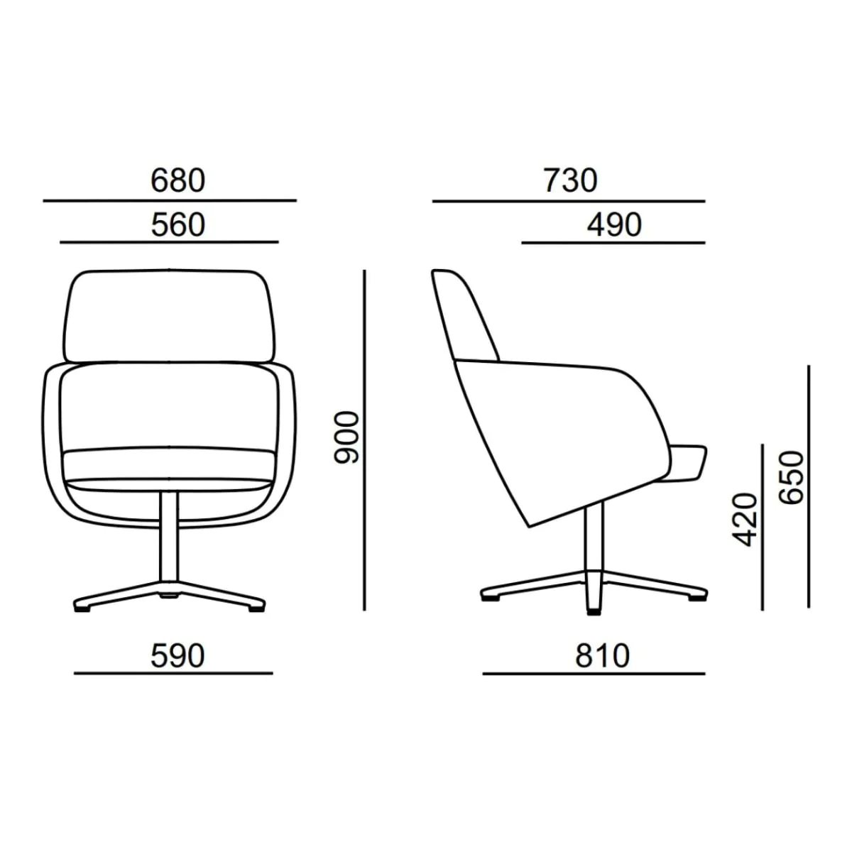 Lounge Sessel Winx Lounge Kreuz von RIM - Produktbild 4 von 5