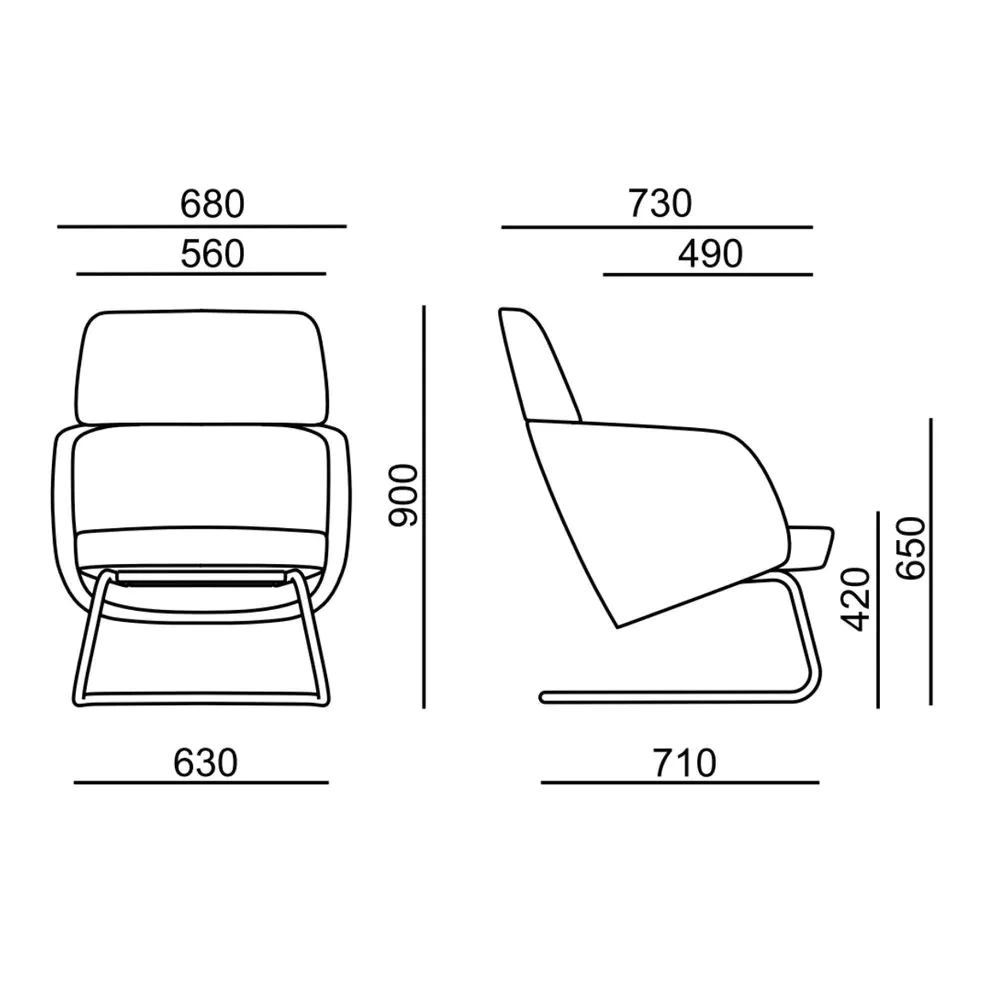 Lounge Sessel Winx Lounge Kufe von RIM - Produktbild 3 von 3