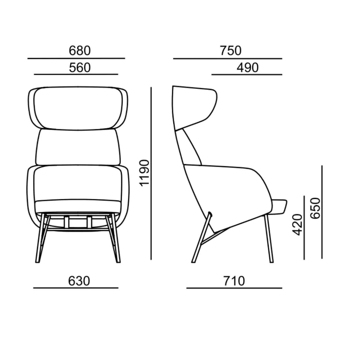 Lounge Sessel Winx Lounge 4F von RIM - Produktbild 4 von 4