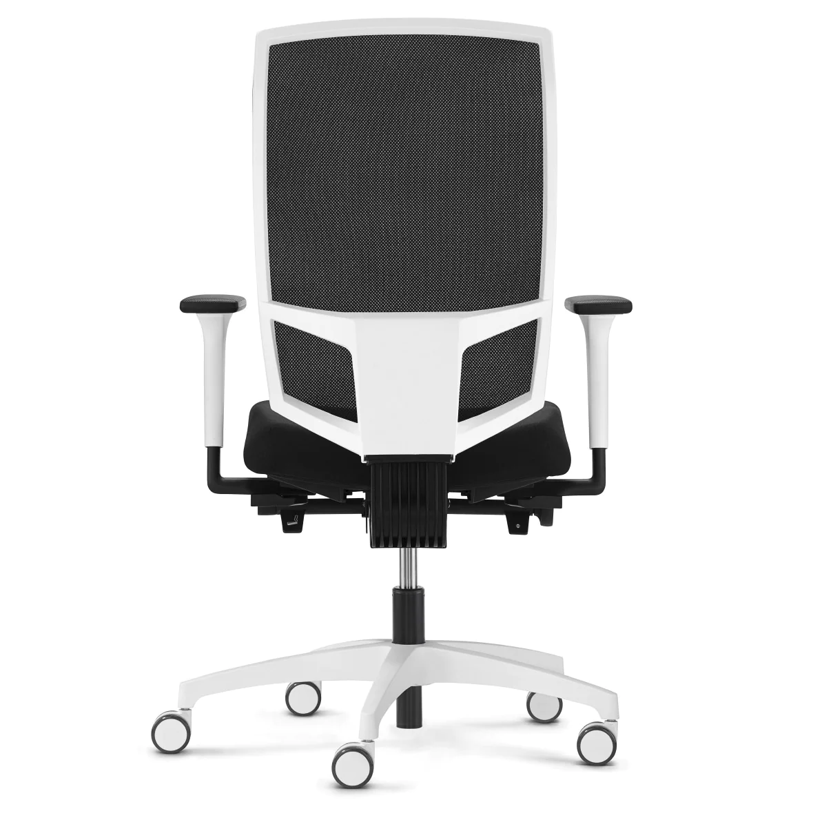 Der Dauphin @Just Evo Mesh in weißer Ausführung ist der perfekte Allrounder für das moderne Büro
