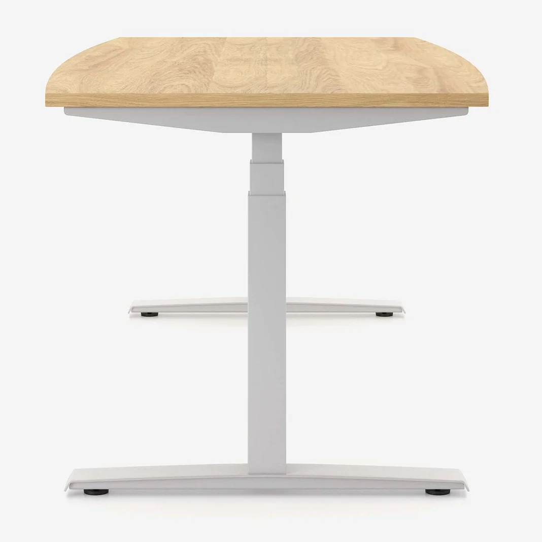 Der eModel 3.0 Meeting Table unterstützt agile Meetings im Stehen und Sitzen