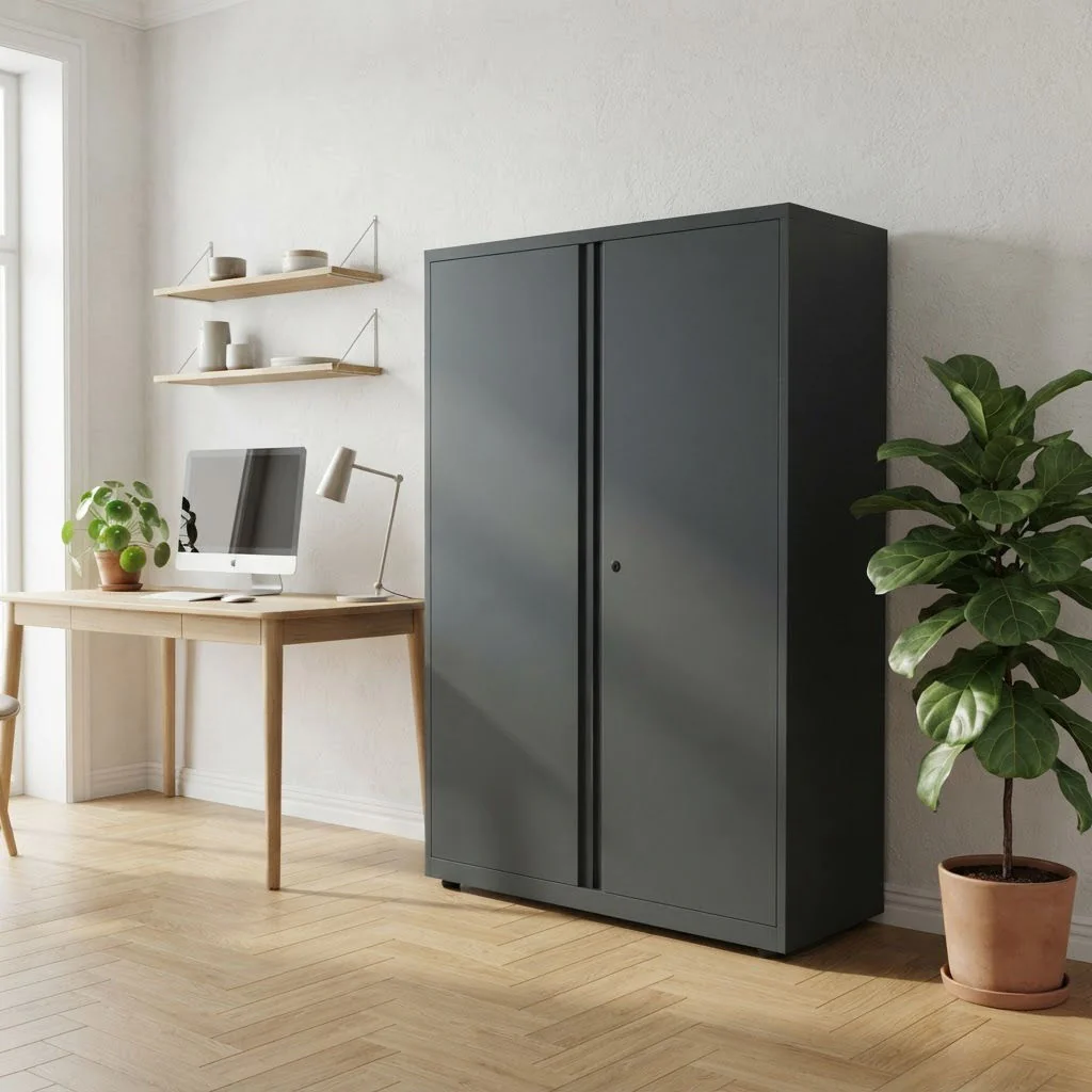 Bisley Flügeltürenschrank LateralFile 100 cm breit aus Stahl mit Flügeltüren