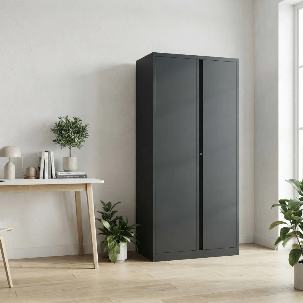 Bisley Flügeltürenschrank LateralFile 80 cm breit aus Stahl mit Flügeltüren