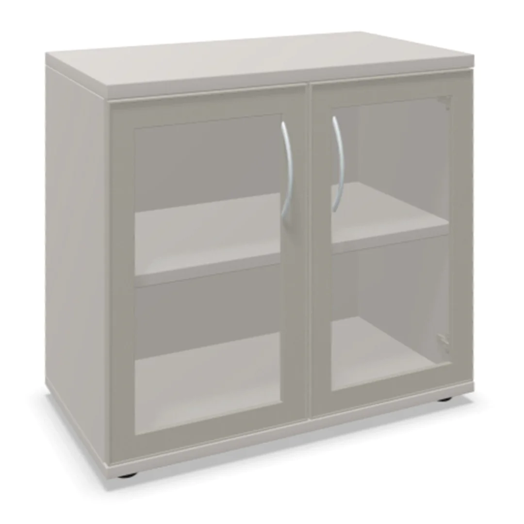 Aktenschrank endless 2 OH Alurahmenglastür, Freisteller
