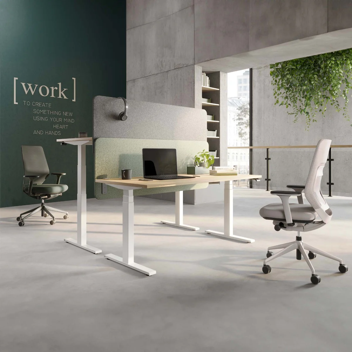 Höhenverstellbarer Schreibtisch KlickFlip 2.0 für höchste Ansprüche im Büro