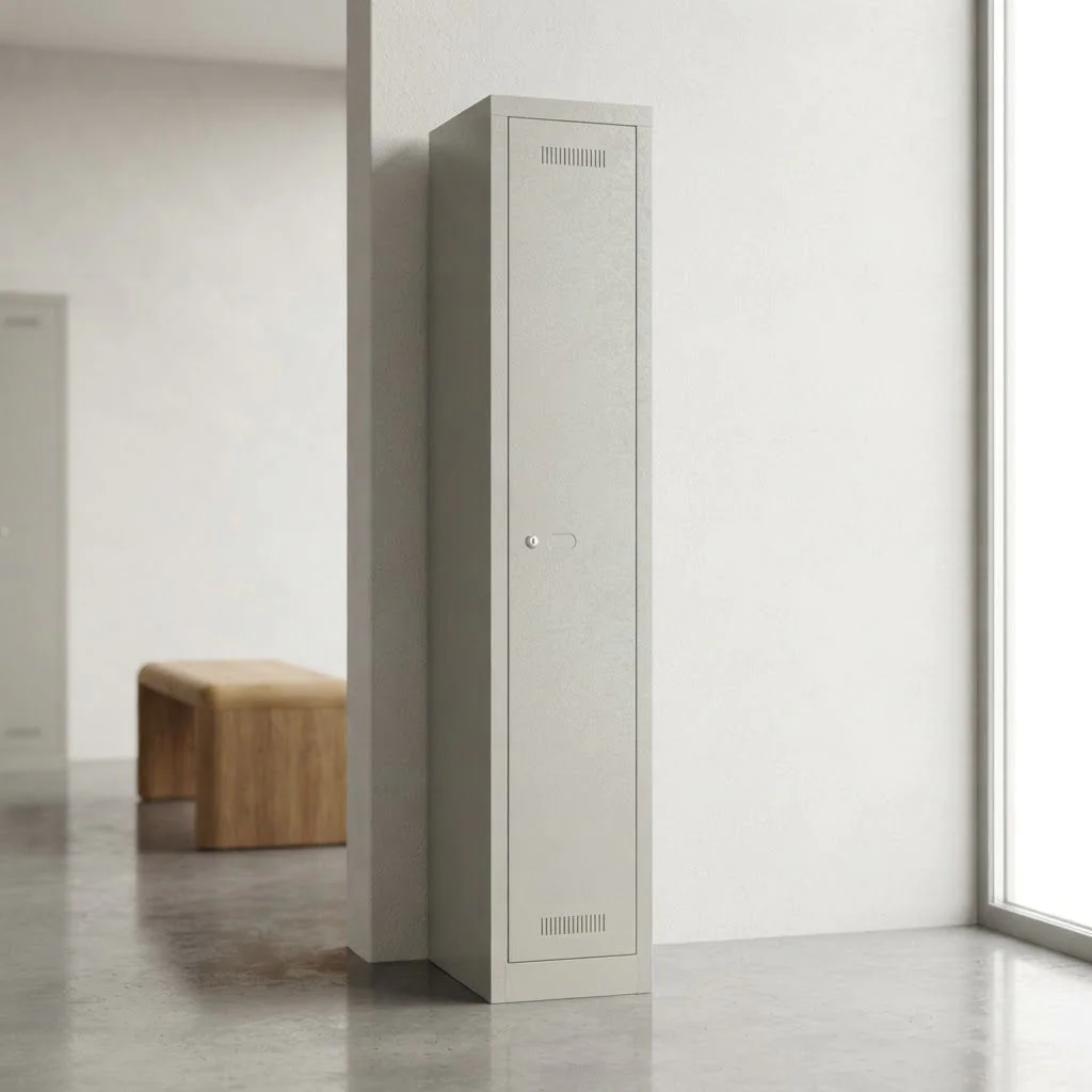 Bisley Garderobenschrank Monobloc 1 Fach mit Belüftungsschlitzen und Etikettenhalter