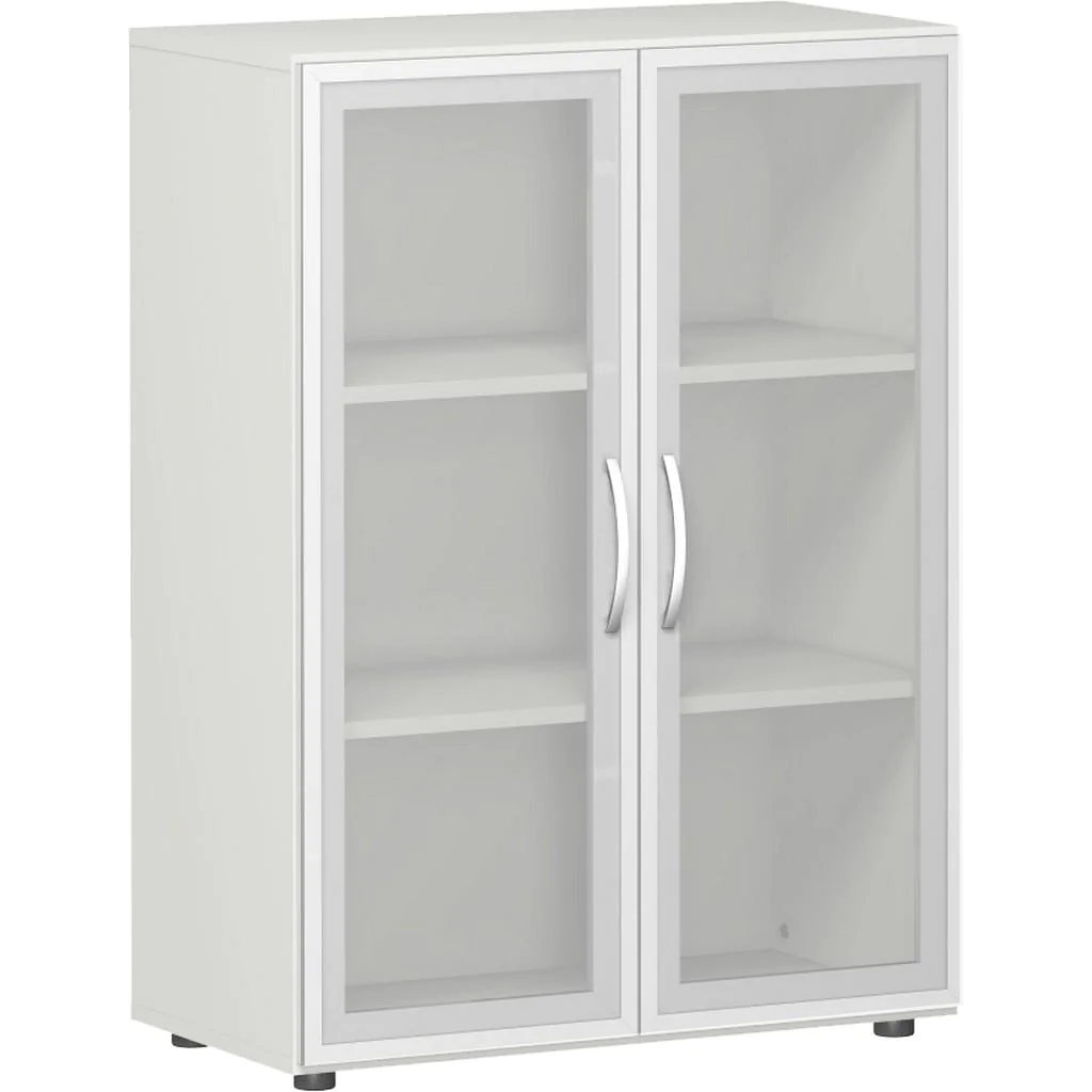 Der Aktenschrank Flex 3OH als Teil einer erweiterbaren Büromöbel-Kombination