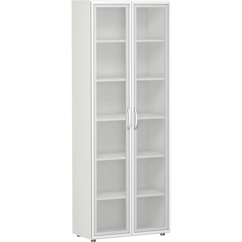 Der Aktenschrank Flex 6 OH als Teil einer kompletten und modernen Büroeinrichtung