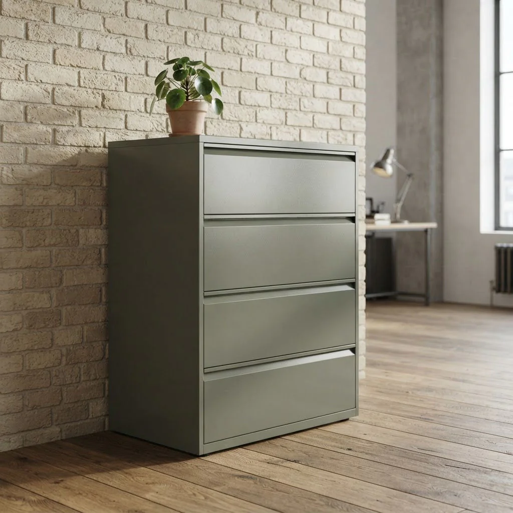 Bisley Hängeregistraturschrank Essentials 100 cm breit aus Stahl mit Knaufgriffen