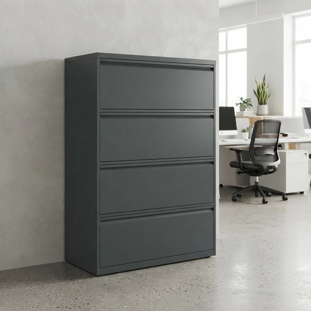 Bisley Hängeregistraturschrank Essentials 100 cm breit mit vier gleich hohen Schubladen