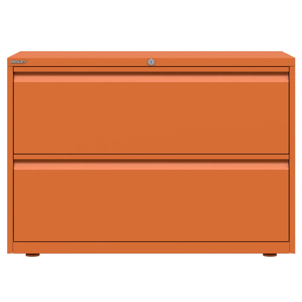 Bisley Hängeregistraturschrank Essentials B100 H69 Frontansicht mit Knaufgriffen