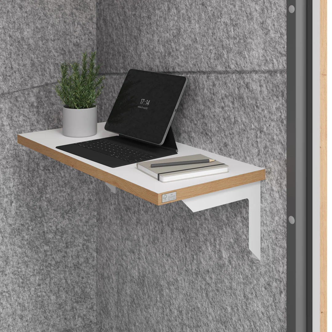 Silent space Telefonbox mit klarer Linienführung und Glasfront im Büro