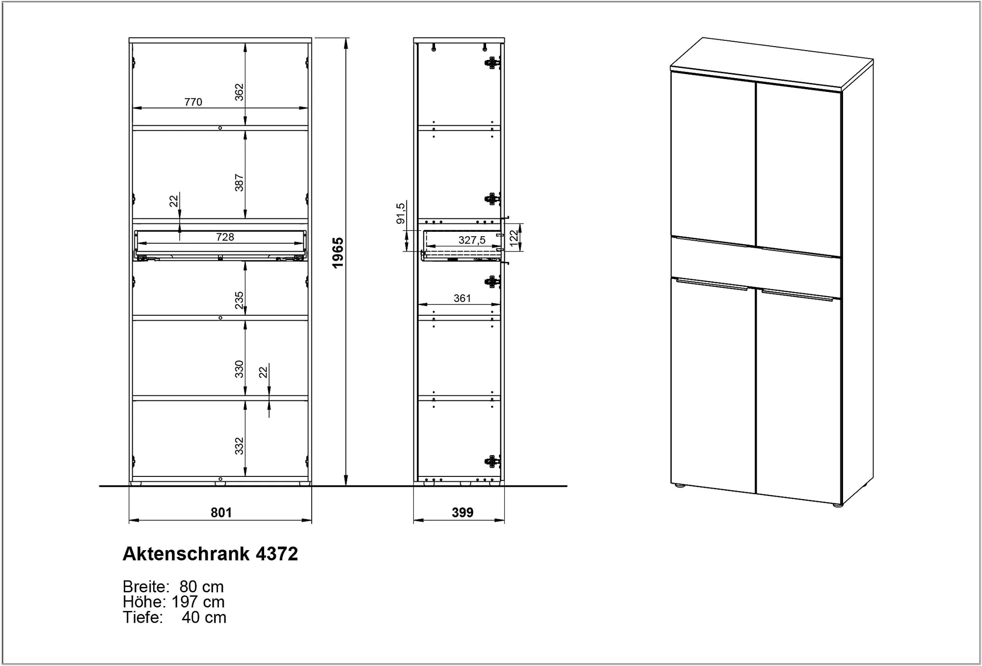 Der Aktenschrank Mailand als Teil einer professionellen und organisierten Büroeinrichtung