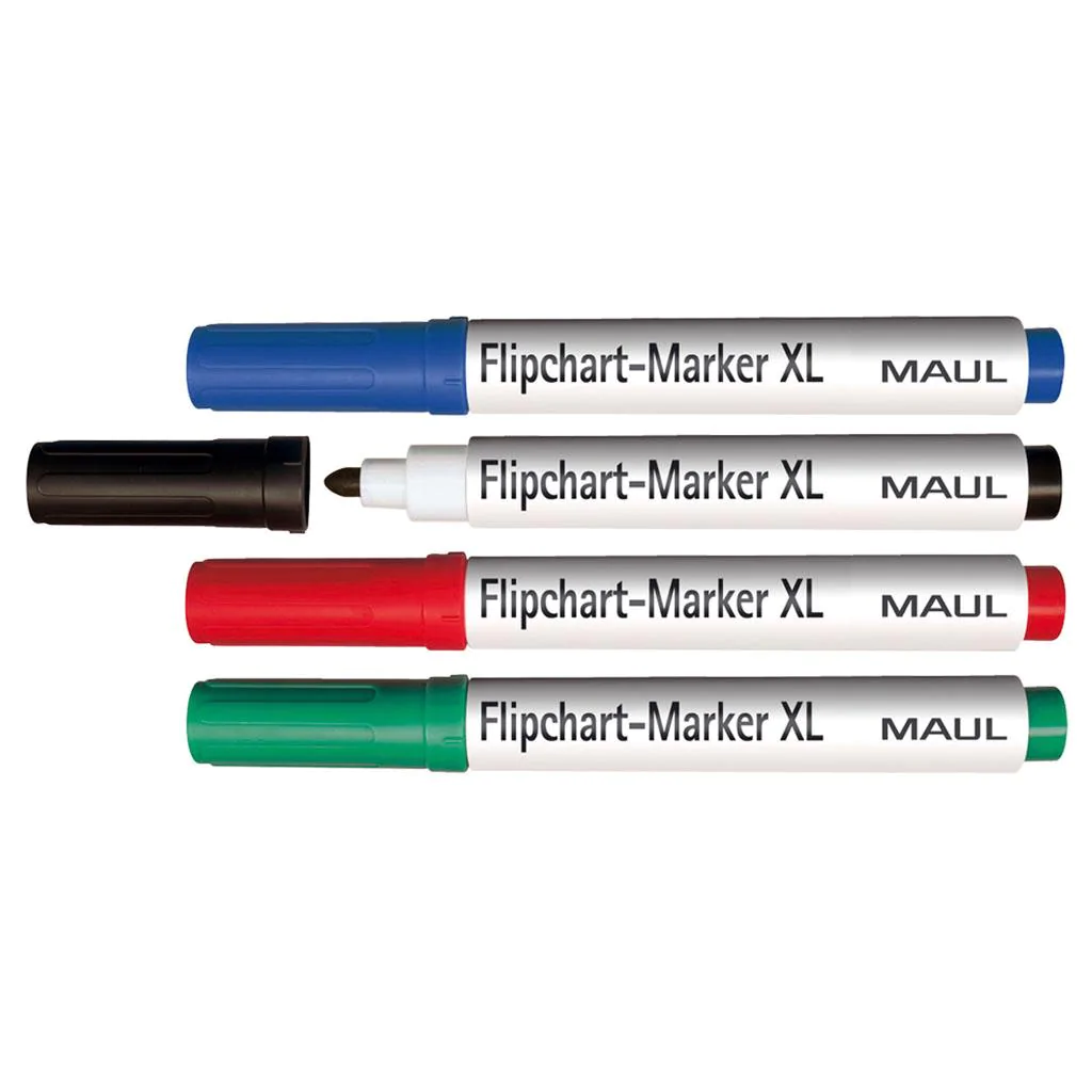 Detailansicht der Flipchart-Marker von Maul mit Rundspitze