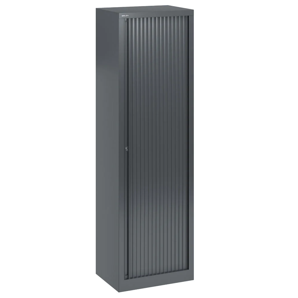 Bisley Rollladenschrank EuroTambour ET40619 in Anthrazit als schmaler Hochschrank