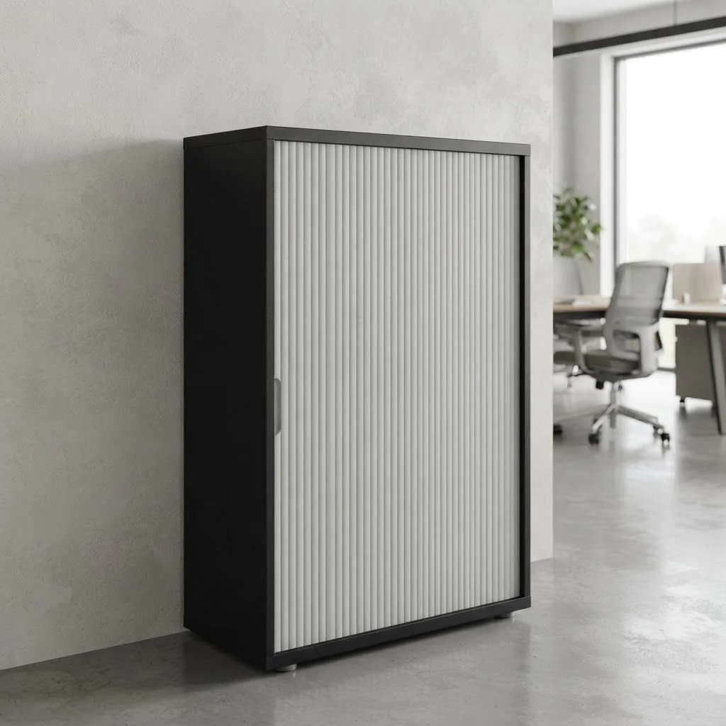 Bisley Rollladenschrank SystemFile 80 cm breit aus Stahl mit Rollladentür