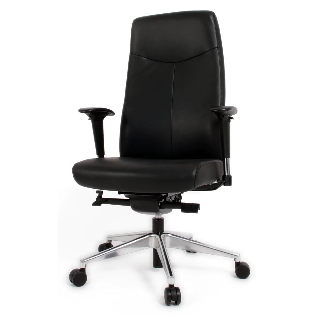 Der Chefsessel ROVO XL in der Seitenansicht, die die ergonomische Form zeigt