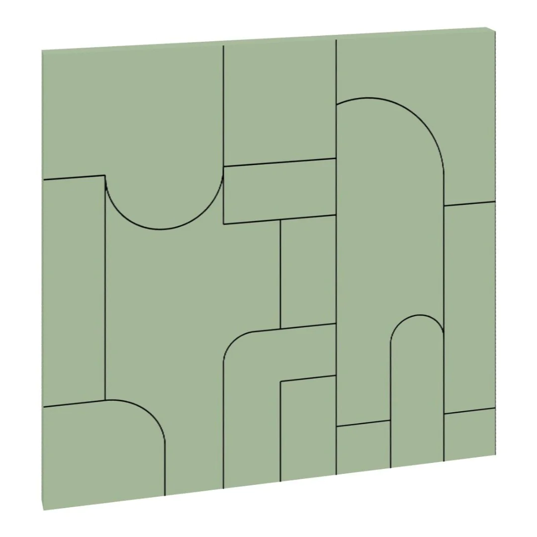 Frameless Custom Cut Akustikpaneel, Freisteller