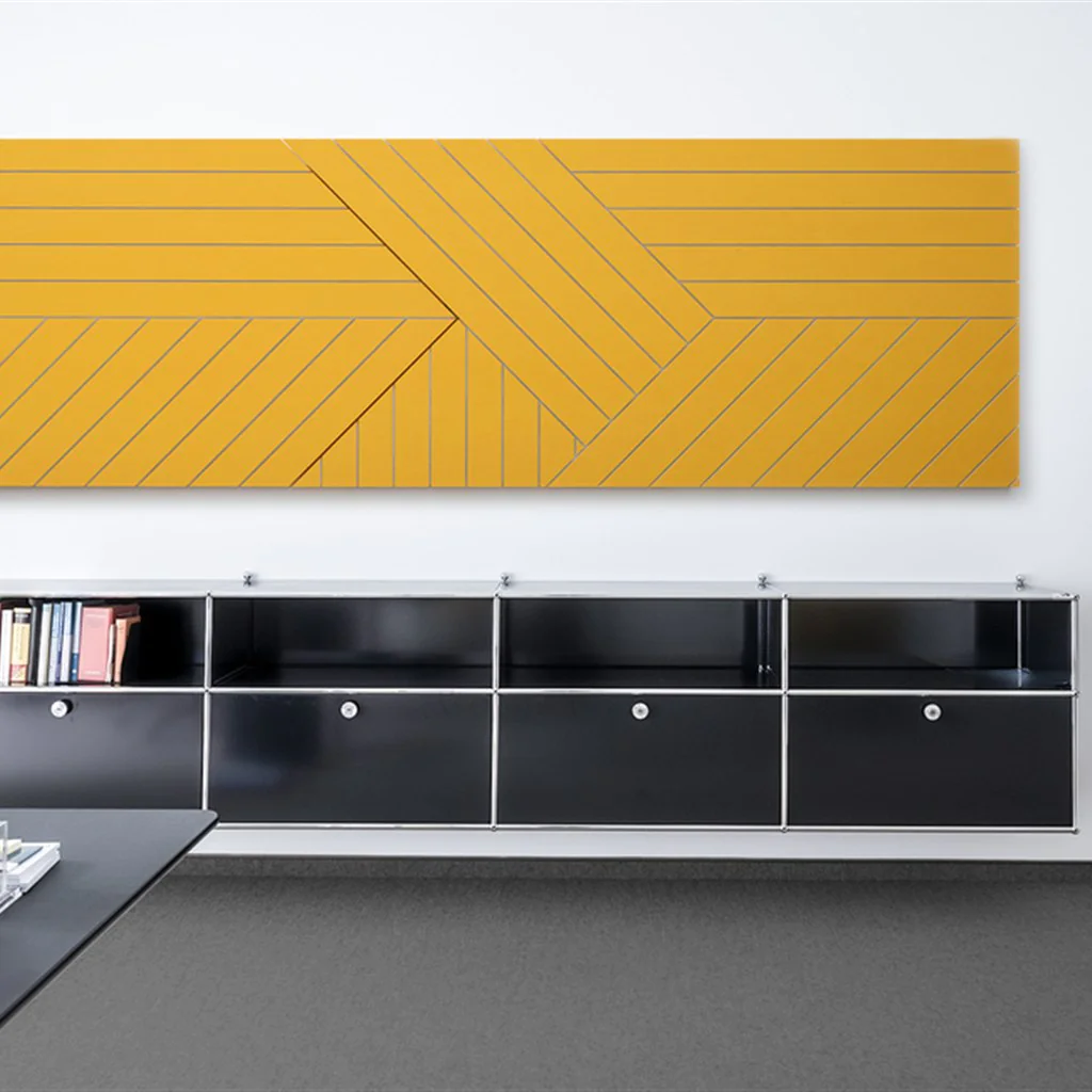 Frameless Custom Cut Akustikpaneel, Anwendungsbeispiel
