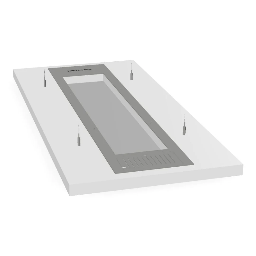 Frameless Bright Deckenabsorber mit Pendelleuchte, Freisteller
