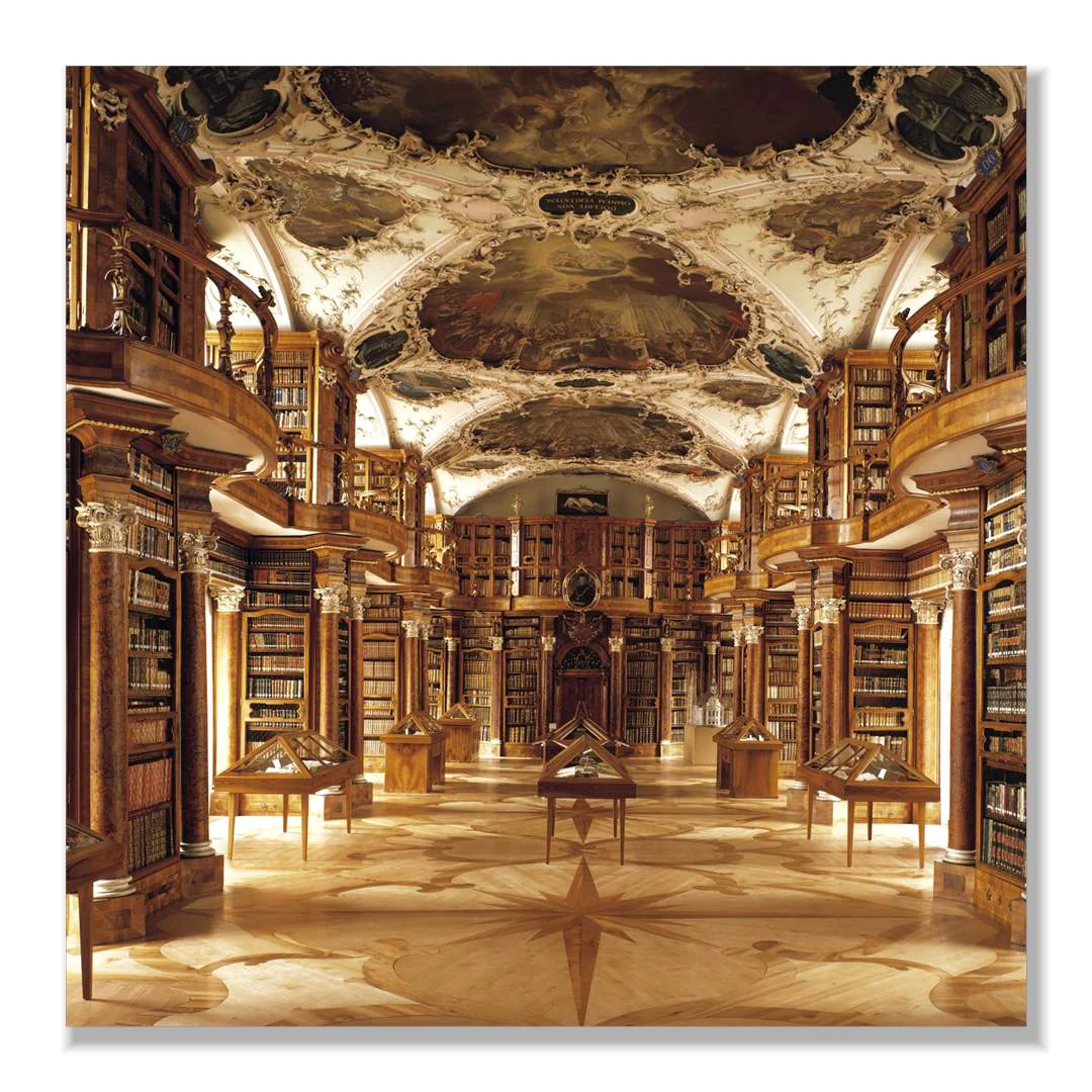 Frameless Picture Akustikbild – Library St. Gallen, Freisteller