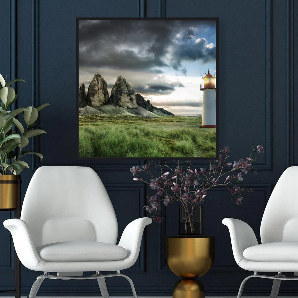 Frameless Picture Akustikbild – Lighthouse, Anwendungsbeispiel