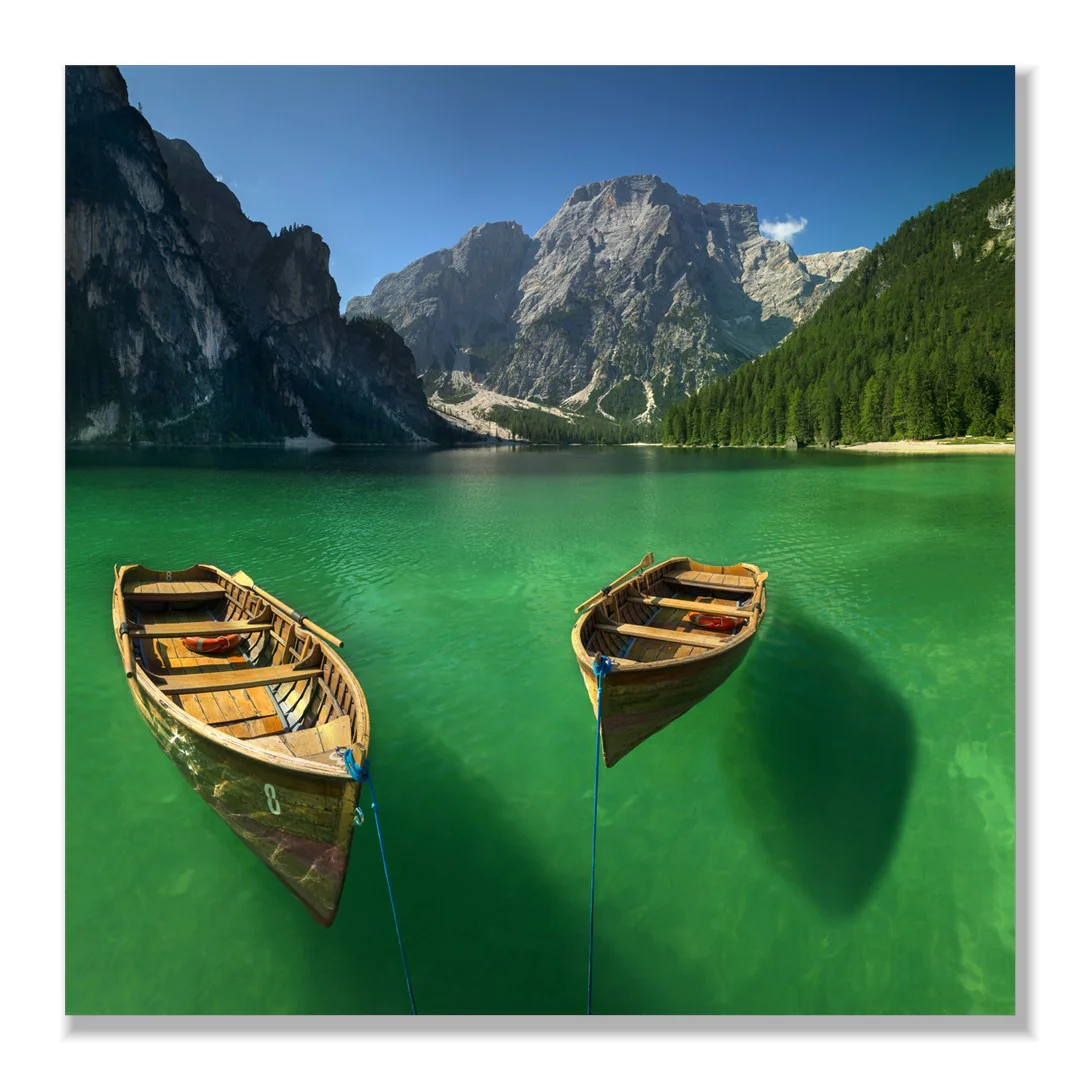 Frameless Picture Akustikbild – Smaragdgrün, Freisteller