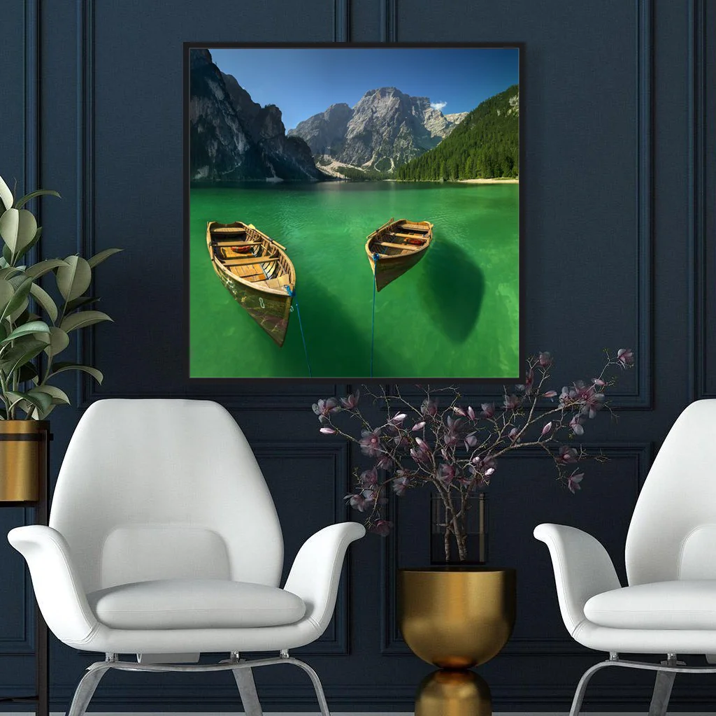Frameless Picture Akustikbild – Smaragdgrün, Anwendungsbeispiel
