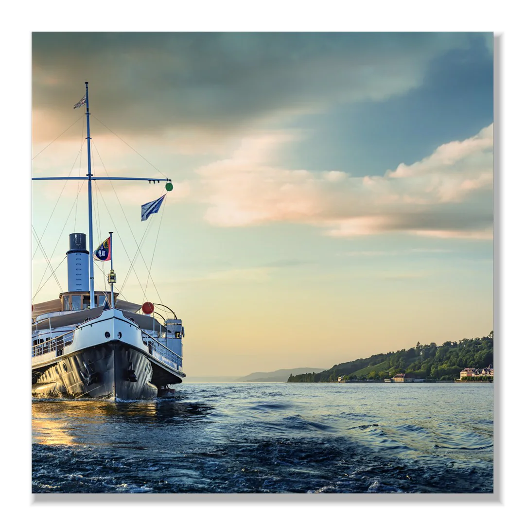 Frameless Picture Akustikbild – Steamboat, Freisteller