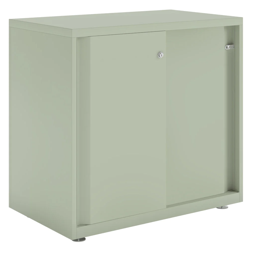 Bisley Schiebetürenschrank Glide B80 H74 in Regent als Sideboard im Büro