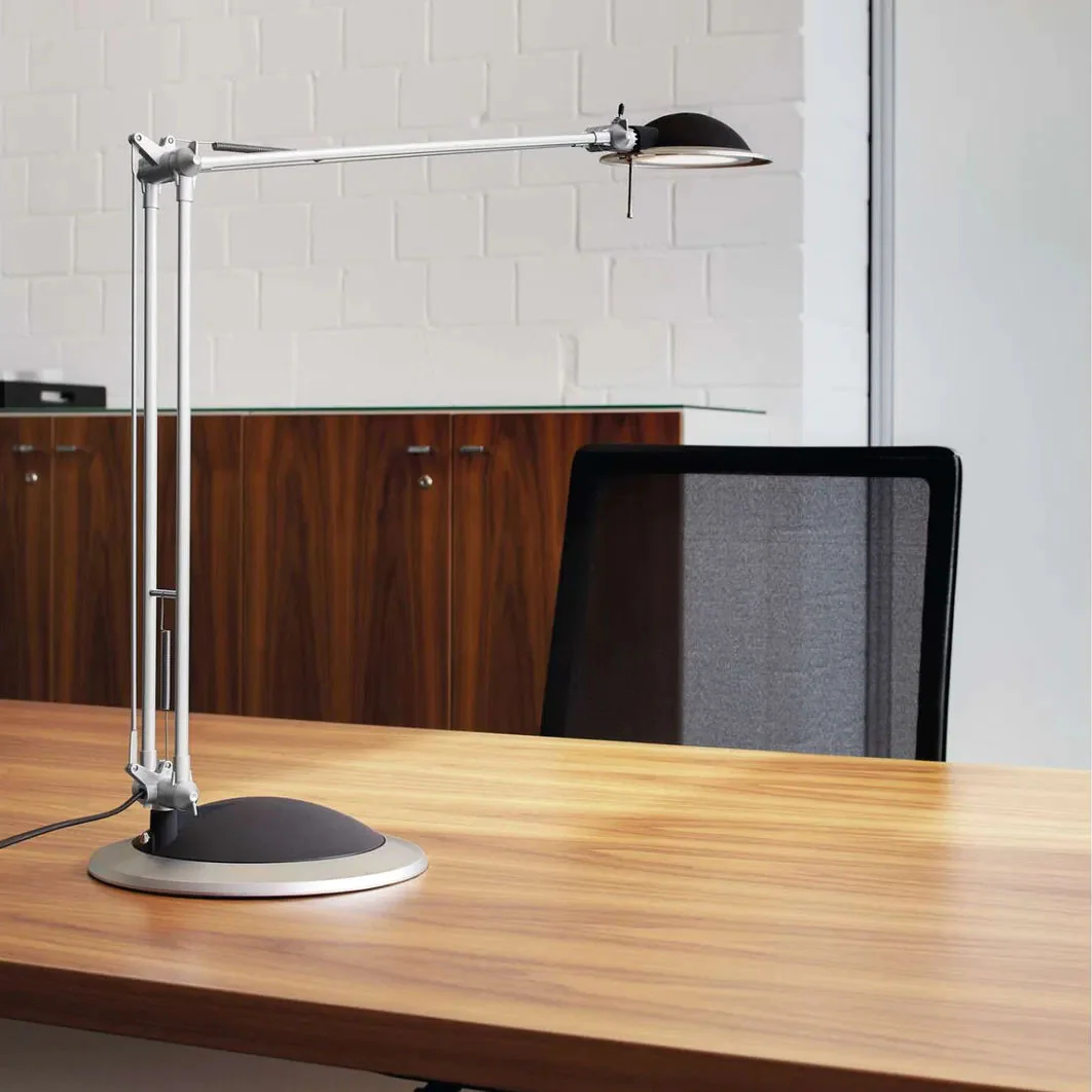 Tischleuchte MAULbusiness LED in Silber mit Doppelarm