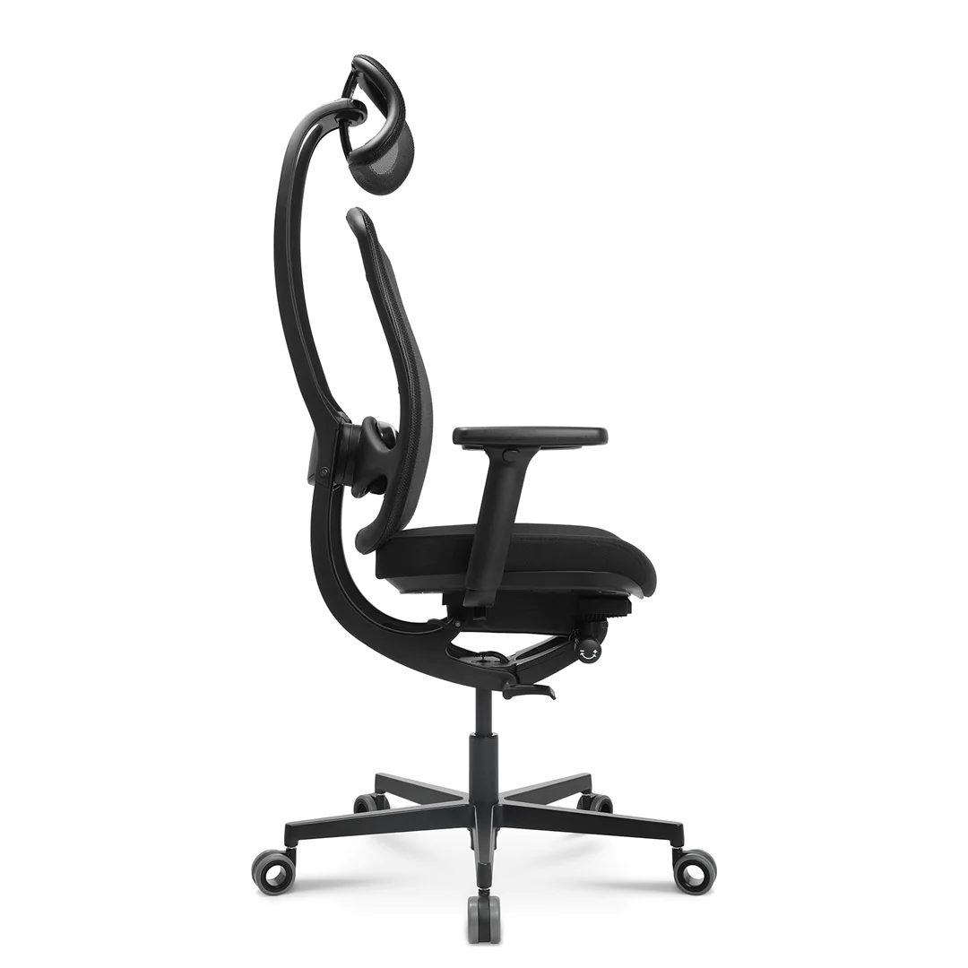 Bürostuhl AluMedic Black Edition von Wagner in edlem Schwarz