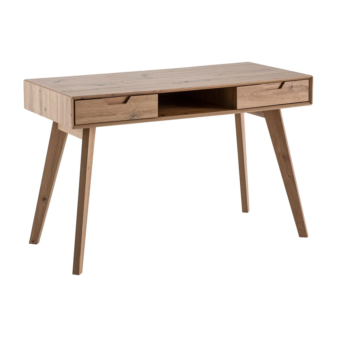 Schreibtisch 120 x 55 cm mit Stauraum - Eiche-Dekor