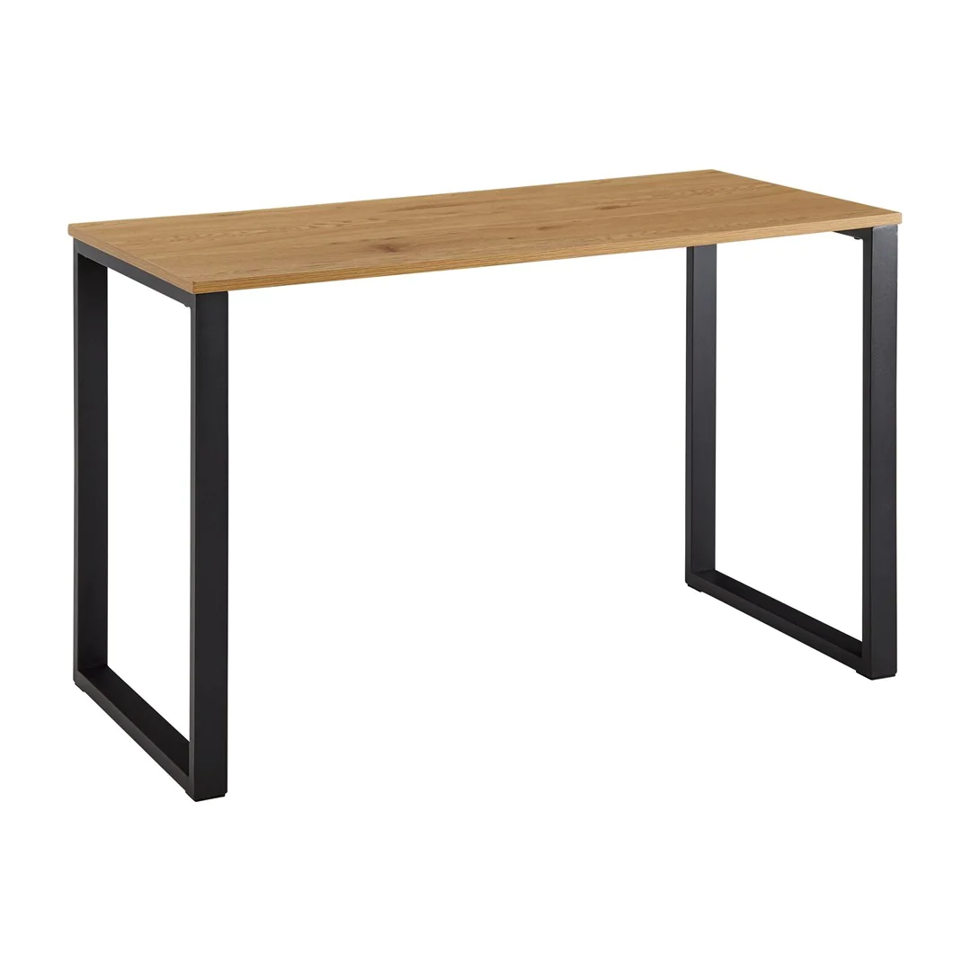 Schreibtisch 120 x 60 cm - Eiche-Dekor/Schwarz