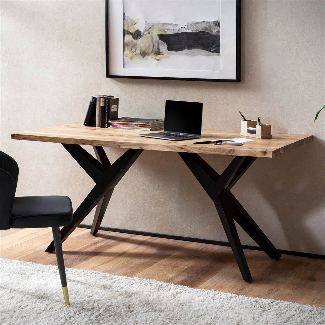 Schreibtisch Brooklyn Akazie Massivholz Loft-Style