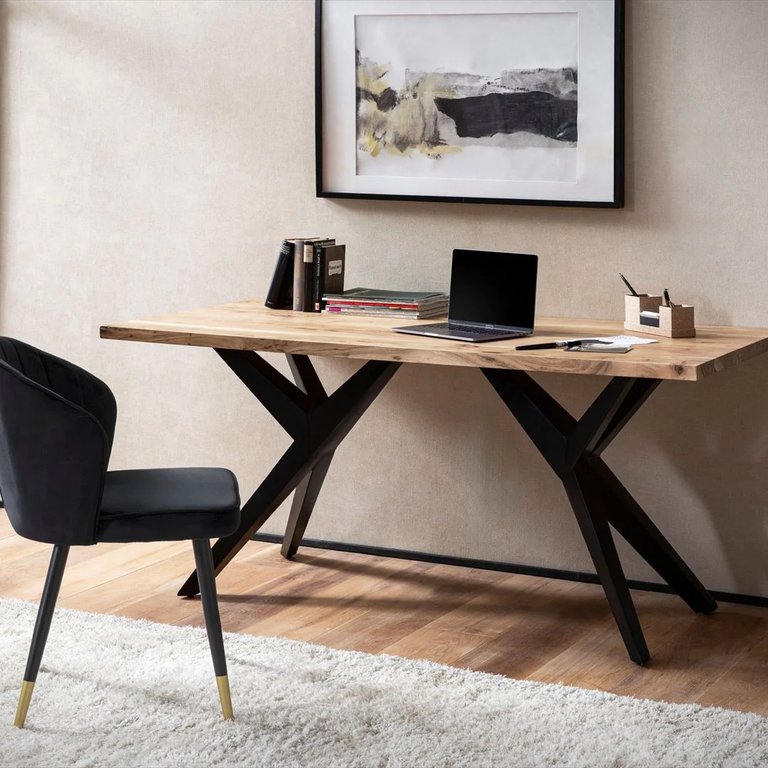 Schreibtisch Brooklyn Akazie Massivholz Loft-Style